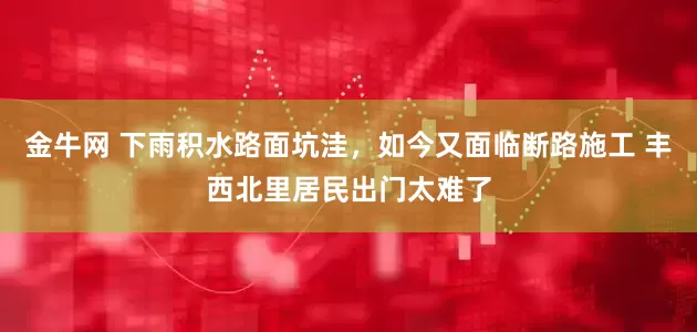 金牛网 下雨积水路面坑洼，如今又面临断路施工 丰西北里居民出门太难了