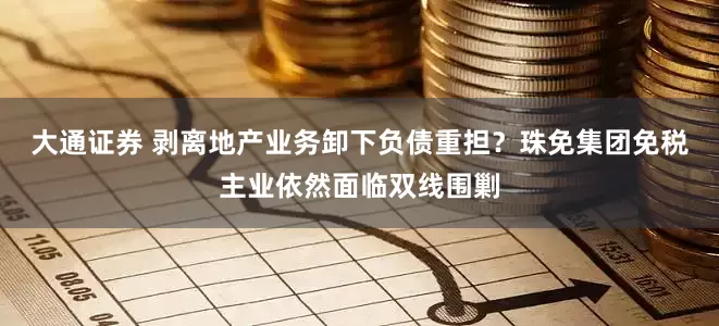 大通证券 剥离地产业务卸下负债重担?珠免集团免税主业依然面临双线围剿